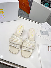 Dior Dio(r)evolution Heeled Slide Off-White Quilted Cannage 5.5cm - 2