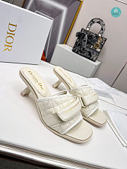 Dior Dio(r)evolution Heeled Slide Off-White Quilted Cannage 5.5cm - 1