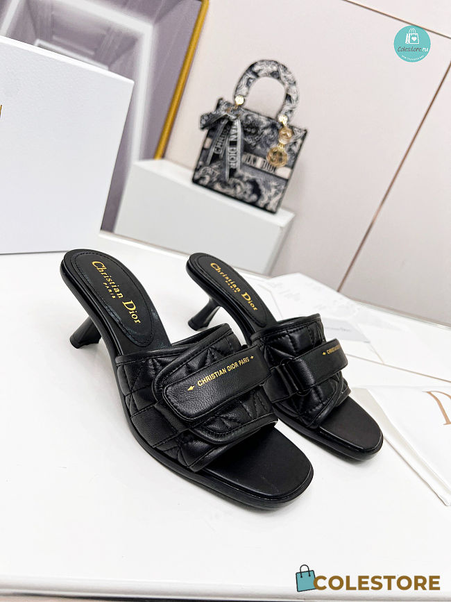 Dior Dio(r)evolution Heeled Slide Black Quilted Cannage 5.5cm - 1