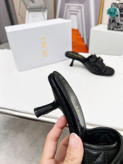 Dior Dio(r)evolution Heeled Slide Black Quilted Cannage 5.5cm - 6