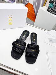 Dior Dio(r)evolution Heeled Slide Black Quilted Cannage 5.5cm - 4
