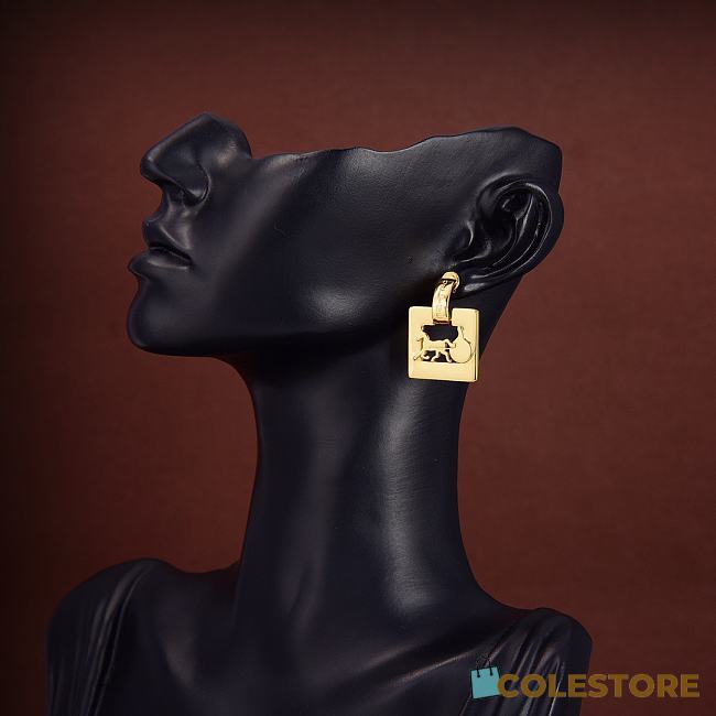 Celine Horse Square Earrings  - 1