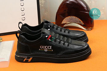 Gucci Black Leather Sneakers
