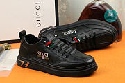 Gucci Black Leather Sneakers - 6