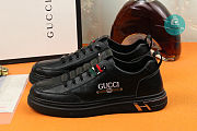Gucci Black Leather Sneakers - 3