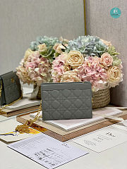 Dior Caro Zipped Pouch With Chain Grey 19cm - 5