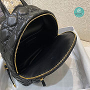 Christian Dior Lambskin Cannage Backpack In Black 22x9x27cm  - 2