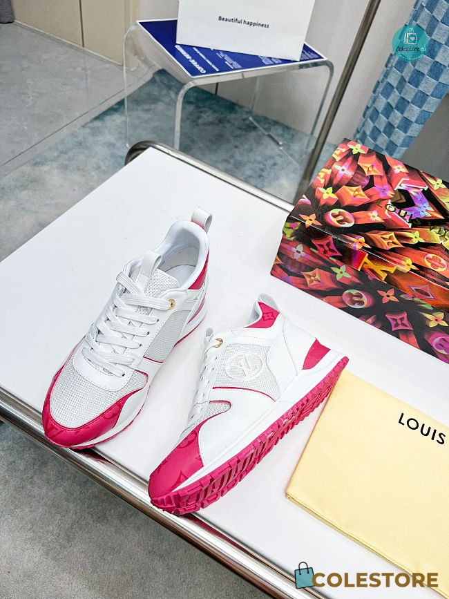 Louis Vuitton Calfskin Run Away Sneakers In Rose  - 1
