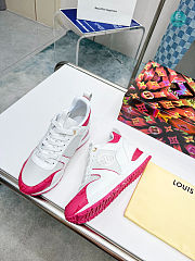 Louis Vuitton Calfskin Run Away Sneakers In Rose  - 1