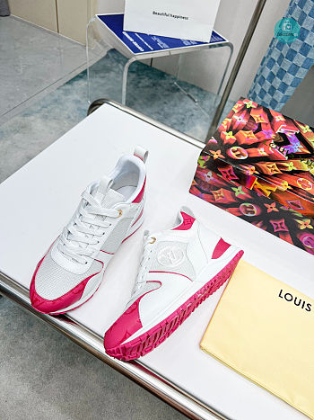 Louis Vuitton Calfskin Run Away Sneakers In Rose 