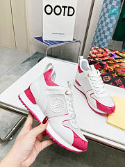 Louis Vuitton Calfskin Run Away Sneakers In Rose  - 6