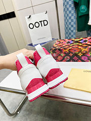 Louis Vuitton Calfskin Run Away Sneakers In Rose  - 2