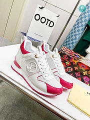 Louis Vuitton Calfskin Run Away Sneakers In Rose  - 3
