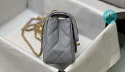 Chanel Classic Flap Pearl Crush Rectangle Gray Lambskin 20x13x7 cm - 6