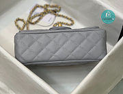 Chanel Classic Flap Pearl Crush Rectangle Gray Lambskin 20x13x7 cm - 4