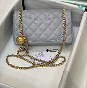 Chanel Classic Flap Pearl Crush Rectangle Gray Lambskin 20x13x7 cm - 3