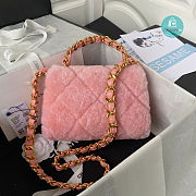 Chanel 22B Flap Bag In Pink 15X20.5X8cm - 4