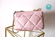 Chanel 19 Flap Bag In Pink 16x26x9cm - 4