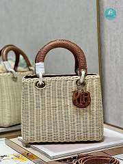 Lady Dior Natural Wicker Brown Chain 24×20×11cm - 2