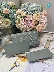 LADY DIOR POUCH Grey Des Vents Patent Cannage Calfskin 21.5 x 11.5 x 3 cm - 6