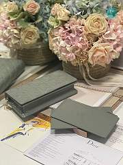 LADY DIOR POUCH Grey Des Vents Patent Cannage Calfskin 21.5 x 11.5 x 3 cm - 5