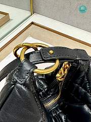 Mini Dior Caro Tulip Bag Latte Quilted Macrocannage In Black 25×16×2.5cm - 3