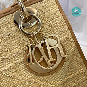 Dior Lady Bag Medium Natural Cannage Raffia 24cm - 4