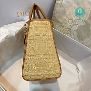 Dior Lady Bag Medium Natural Cannage Raffia 24cm - 3