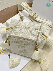 Dior D-BUBBLE BUCKET BAG Beige Multicolor Rêve d'Infini Embroidery 16x25x16cm - 6