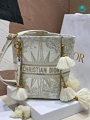 Dior D-BUBBLE BUCKET BAG Beige Multicolor Rêve d'Infini Embroidery 16x25x16cm - 4