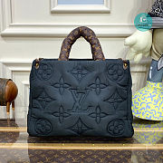Louis Vuitton Econyl Onthego MM Pillow Black Bag Puffer Giant Flower Monogram 34x26x13cm - 1