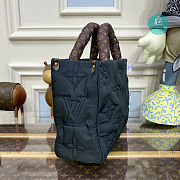 Louis Vuitton Econyl Onthego MM Pillow Black Bag Puffer Giant Flower Monogram 34x26x13cm - 2