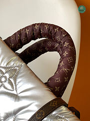 Louis Vuitton Econyl Onthego MM Pillow Silver Bag Puffer Giant Flower Monogram 34x26x13cm - 3
