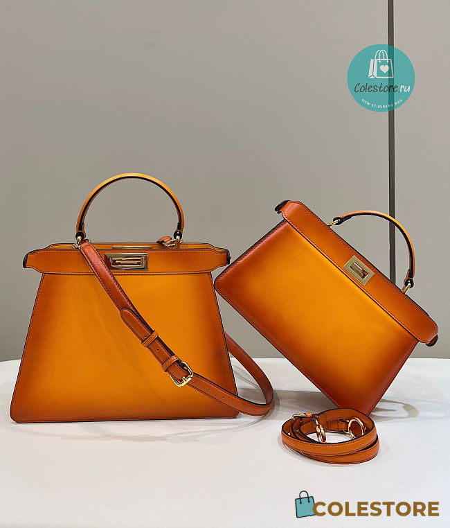Fendi Peekaboo I See You Gradient Bag In Orange 29×12×19cm - 1