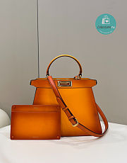Fendi Peekaboo I See You Gradient Bag In Orange 29×12×19cm - 4