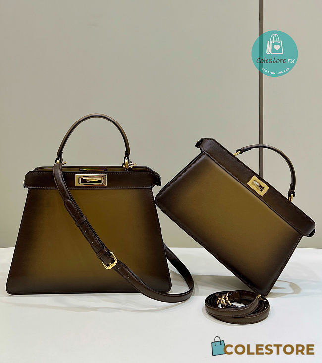 Fendi Peekaboo I See You Gradient Bag In Green 33x12x25cm - 1