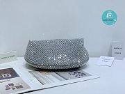 BOTTEGA VENETA Jodie Crystal-embellished Satin Bag In Silver 28×23×8cm - 6