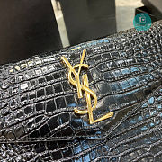 YSL UPTOWN POUCH IN CROCODILE-EMBOSSED SHINY LEATHER 27×16×2CM  - 5