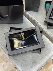 YSL Uptown Pouch In Black Smooth Leather 27×16×2 CM - 1