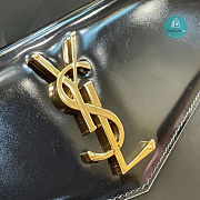 YSL Uptown Pouch In Black Smooth Leather 27×16×2 CM - 2