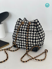 Chanel Houndstooth Tweed Backpack 19x13x9cm - 3
