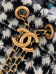 Chanel Houndstooth Tweed Backpack 19x13x9cm - 2