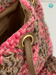 Chanel 22k Duma Tweed Backpack In Pink 24x21x10cm - 5