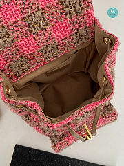 Chanel 22k Duma Tweed Backpack In Pink 24x21x10cm - 3