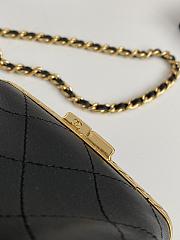 Chanel 22S Bucket Small With Chain Black Lambskin 14x11x8cm - 2
