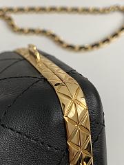 Chanel 22S Bucket Small With Chain Black Lambskin 14x11x8cm - 5