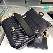 Chanel Reissue 2.55 Flap Bag Chevron Aged Calfskin 227 Black 28cm  - 4