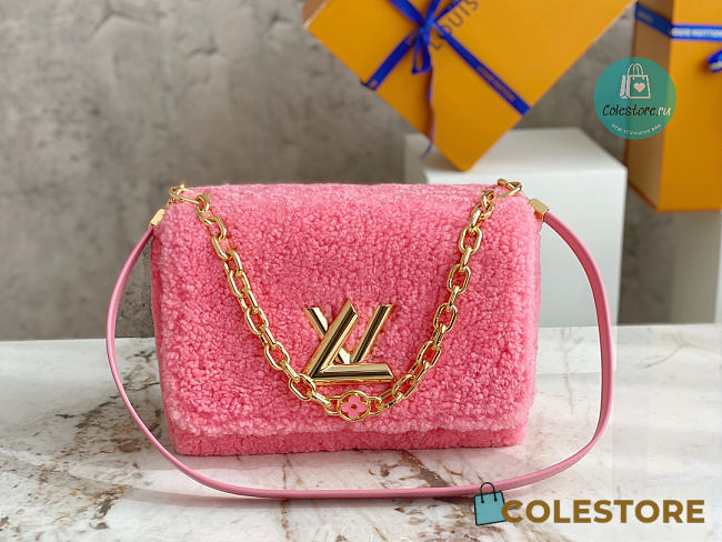 Louis Vuitton Twist MM Hand Bag In Shearling 23 x 17 x 9.5 cm - 1