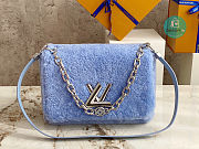 Louis Vuitton Twist MM Hand Bag In Shearling Blue 23 x 17 x 9.5 cm - 1