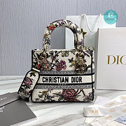 Medium Lady D-Lite Multicolor Dior Jardin Botanique Embroidery 24x11x20cm - 1